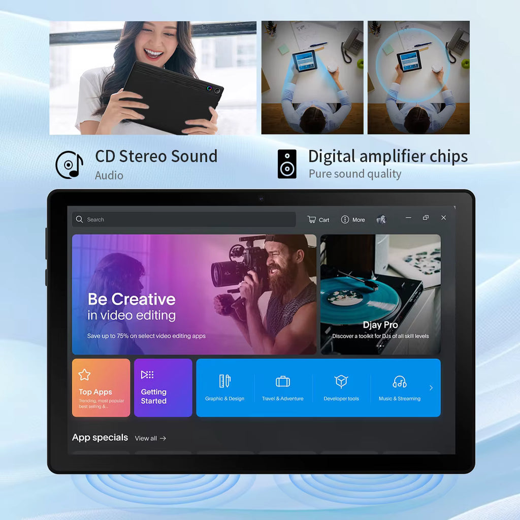 The Ultimate Pro-Tab Bundle | 10.1" Android 14 Tablet with Full Accessory Suite