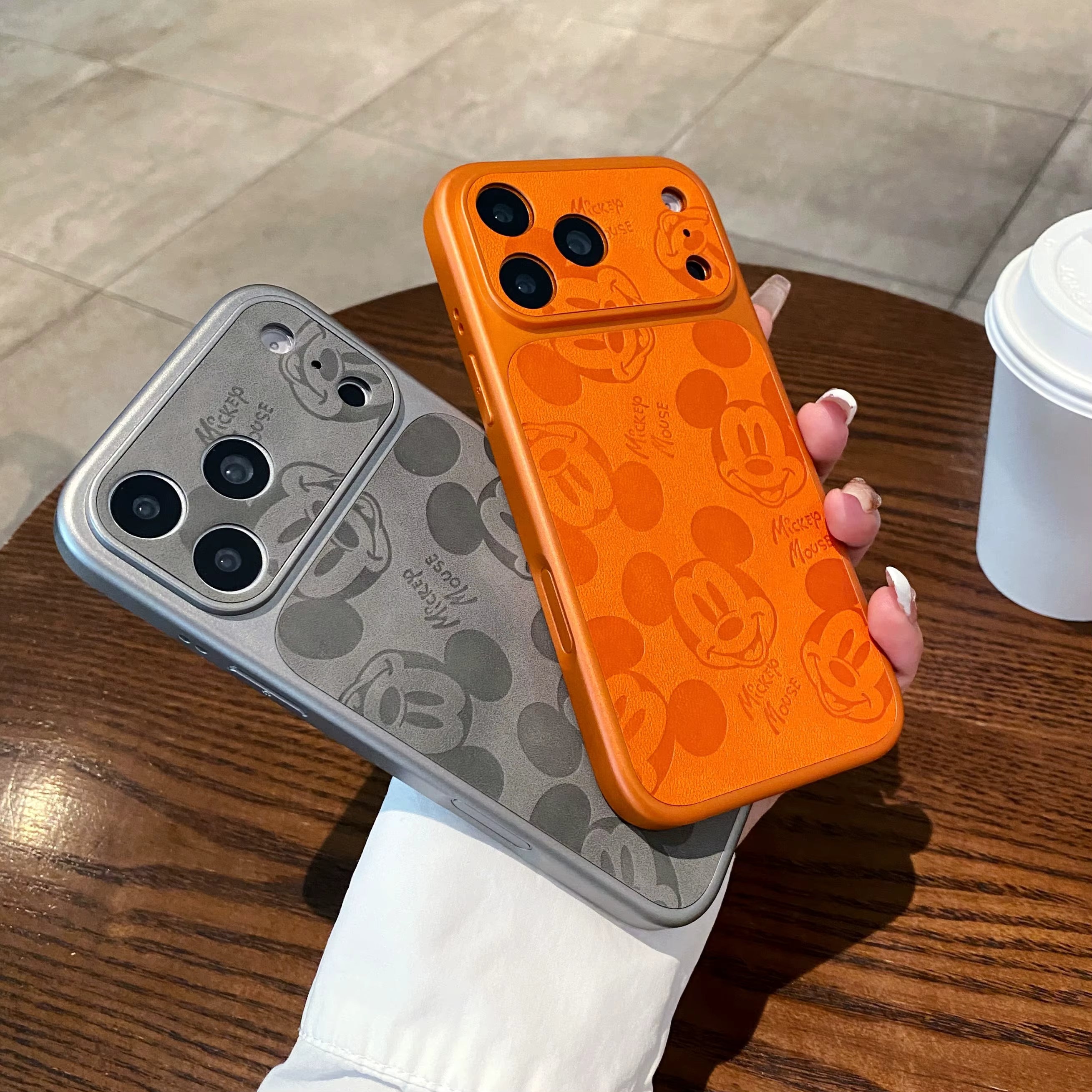 Cartoon Mickey Leather Phone Case For iPhone