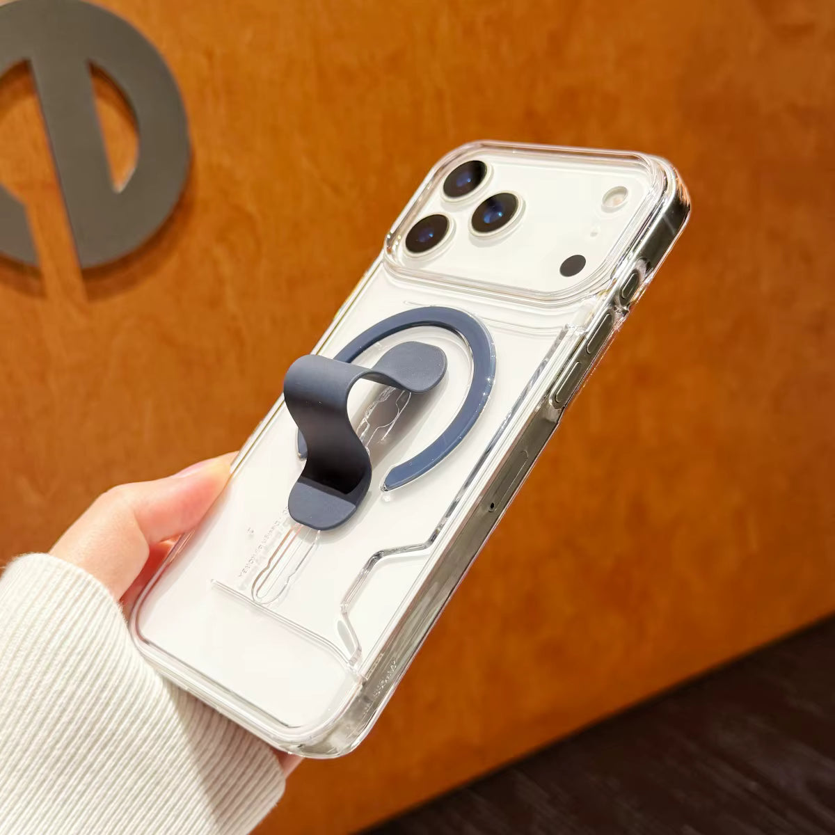 Ultra-Clear Magnetic Card Suite – Heavy Duty Shockproof Case with Built-in Bracket for iPhone 17/16/15/14/13 Series