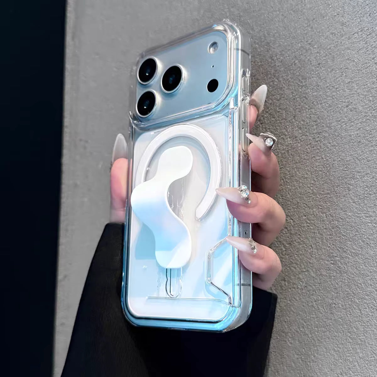 Ultra-Clear Magnetic Card Suite – Heavy Duty Shockproof Case with Built-in Bracket for iPhone 17/16/15/14/13 Series