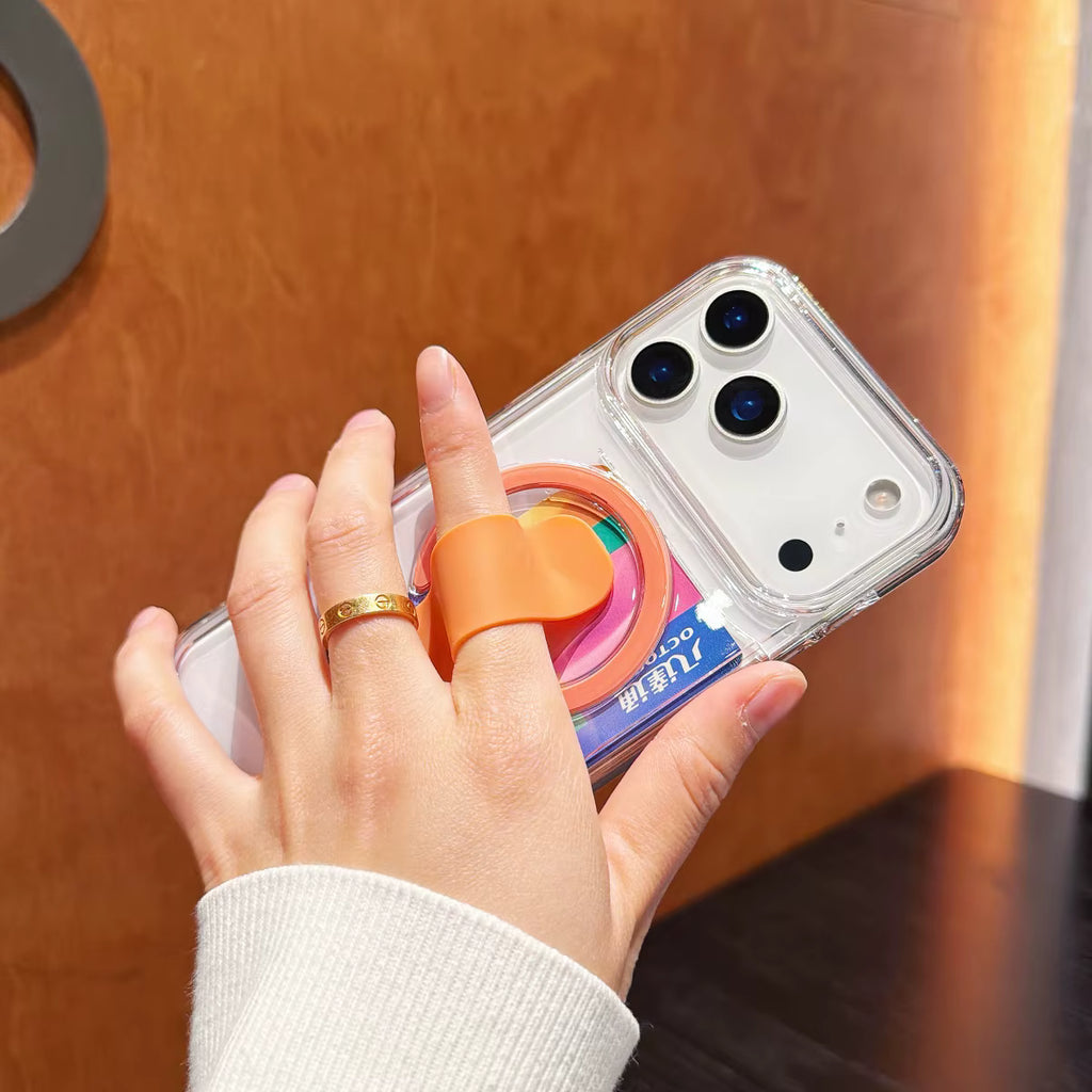 Ultra-Clear Magnetic Card Suite – Heavy Duty Shockproof Case with Built-in Bracket for iPhone 17/16/15/14/13 Series