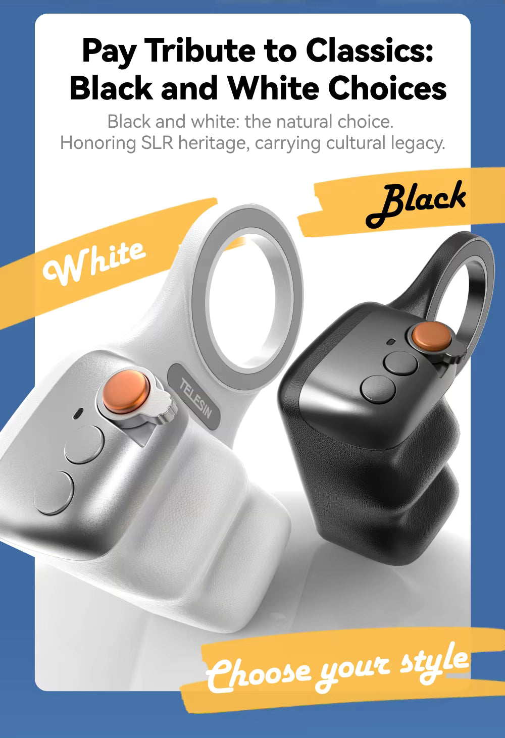 Pro-Grip Mag-Snap Smartphone Camera Handle – Bluetooth Shutter & Magnetic Mount for iPhone & Android