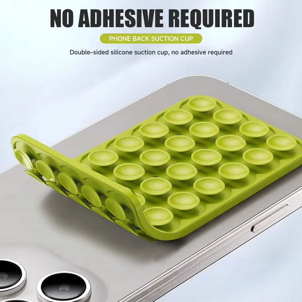 The "Infinity Stick" | Double-Sided Silicone Suction Mount for Any Smartphone