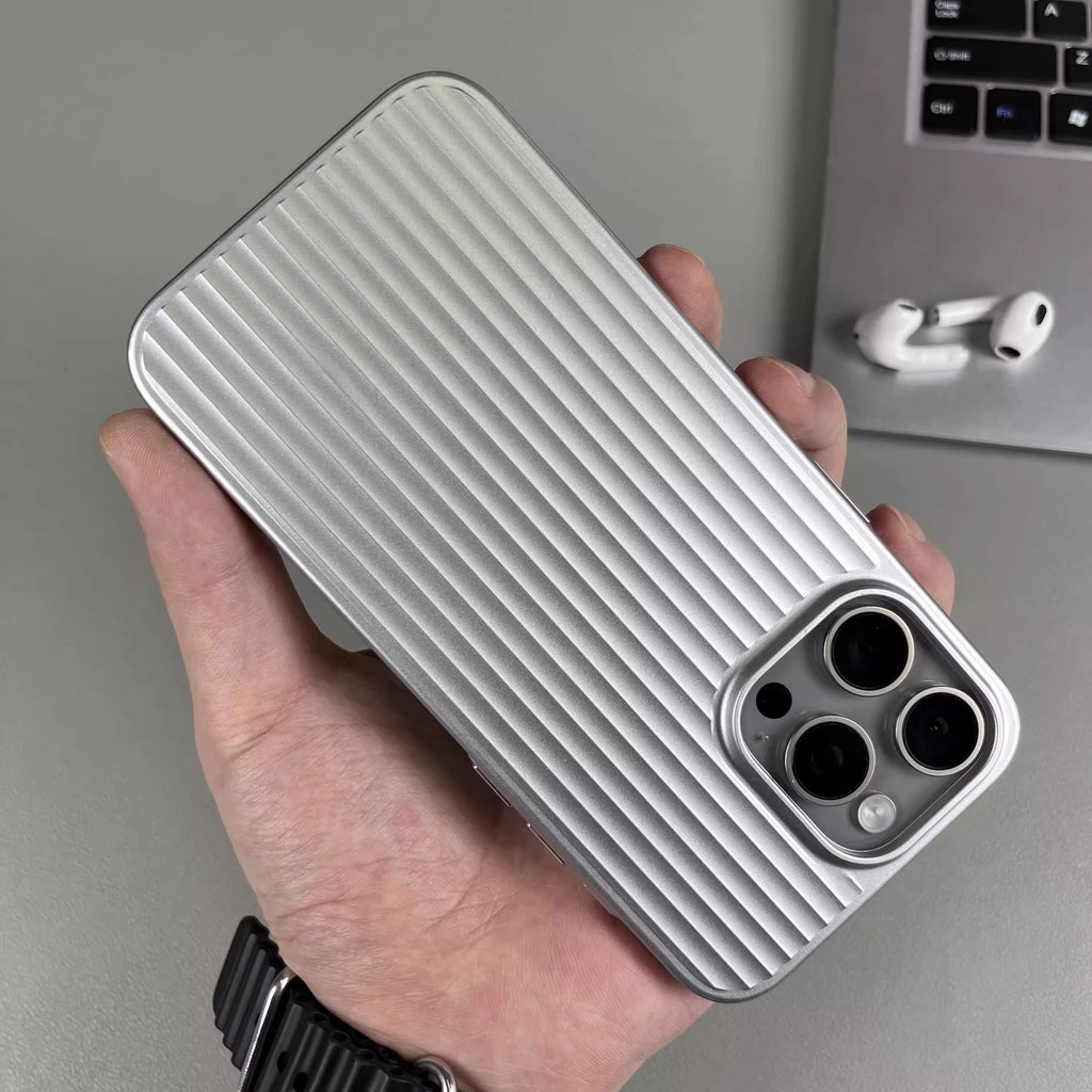 Best luxury protective case for iPhone 16," "Wavy plating phone case for women," "Trendy luggage style iPhone cover."