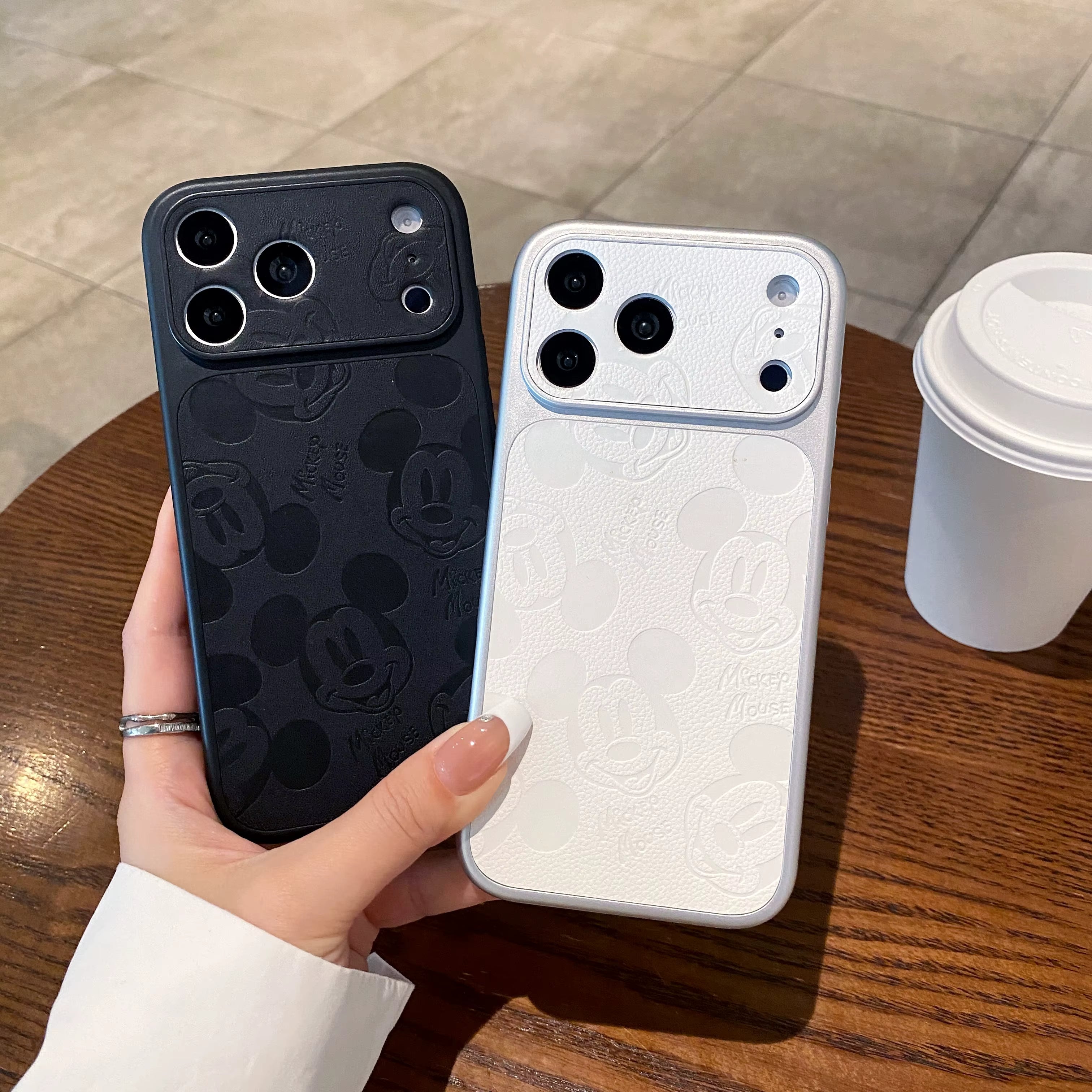 Cartoon Mickey Leather Phone Case For iPhone