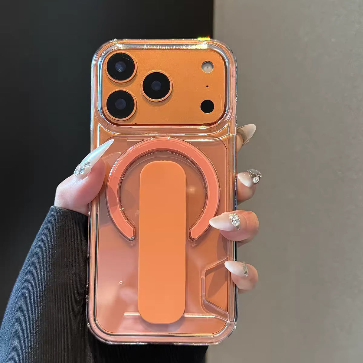 Ultra-Clear Magnetic Card Suite – Heavy Duty Shockproof Case with Built-in Bracket for iPhone 17/16/15/14/13 Series