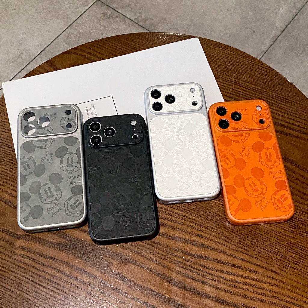 Cartoon Mickey Leather Phone Case For iPhone